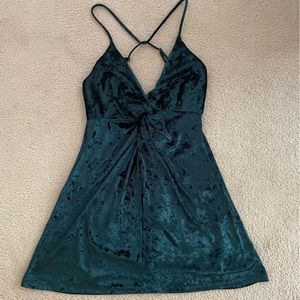 LuLu’s Velvet Green Dress!